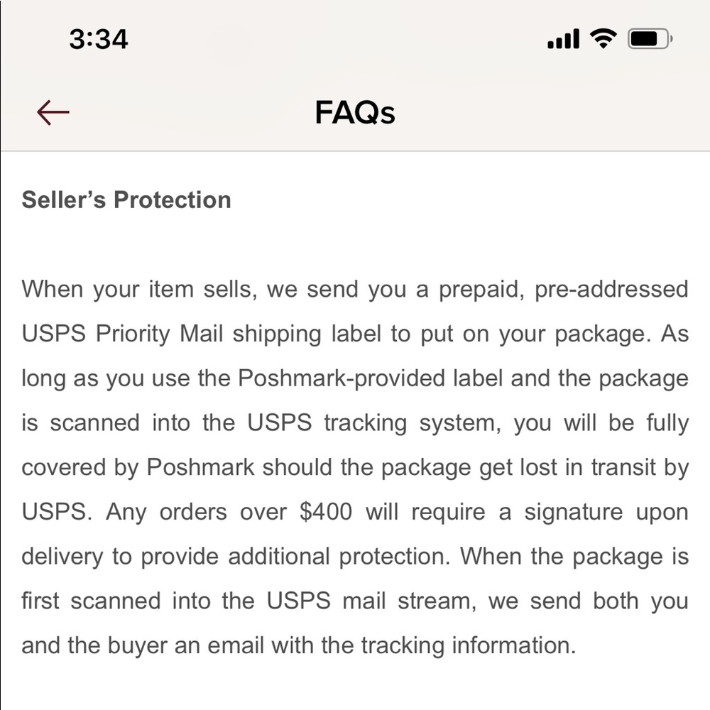 Info for selling